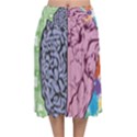 Brain Heart Balance Emotion Velvet Flared Midi Skirt View1