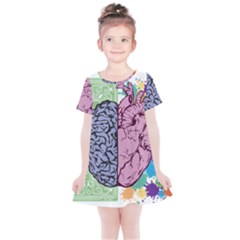 Brain Heart Balance Emotion Kids  Simple Cotton Dress