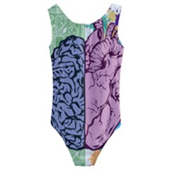 Brain Heart Balance Emotion Kids  Cut-out Back One Piece Swimsuit