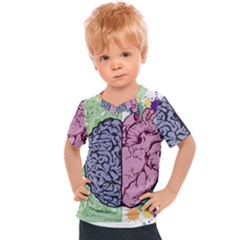 Brain Heart Balance Emotion Kids  Sports T-shirt