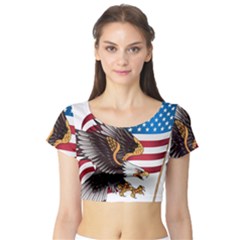 American Eagle Clip Art Short Sleeve Crop Top