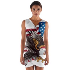 American Eagle Clip Art Wrap Front Bodycon Dress