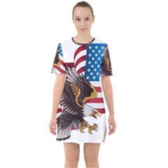 American Eagle Clip Art Sixties Short Sleeve Mini Dress