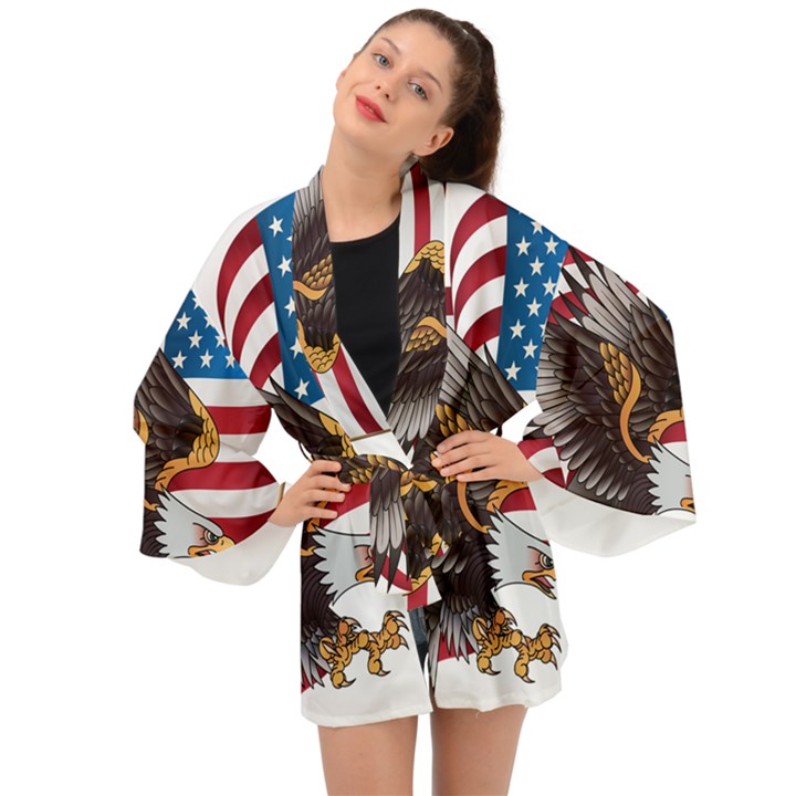 American Eagle Clip Art Long Sleeve Kimono