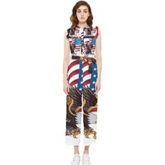 American Eagle Clip Art Women s Frill Top Chiffon Jumpsuit