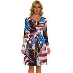 American Eagle Clip Art Long Sleeve Dress With Pocket by Maspions