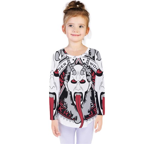 Krampus Kids  Long Sleeve T-shirt by Maspions