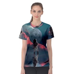 Astronaut Moon Space Nasa Planet Women s Sport Mesh T-shirt