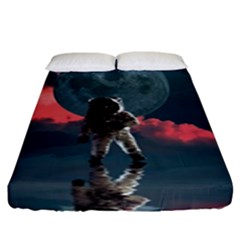 Astronaut Moon Space Nasa Planet Fitted Sheet (king Size)