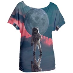 Astronaut Moon Space Nasa Planet Women s Oversized T-shirt