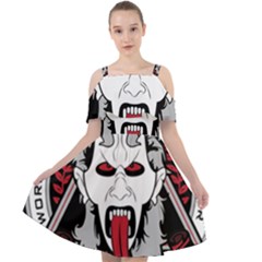 Krampus Cut Out Shoulders Chiffon Dress by Maspions