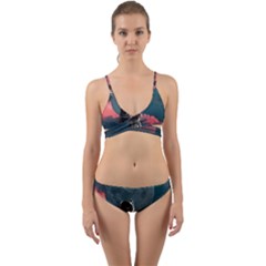 Astronaut Moon Space Nasa Planet Wrap Around Bikini Set