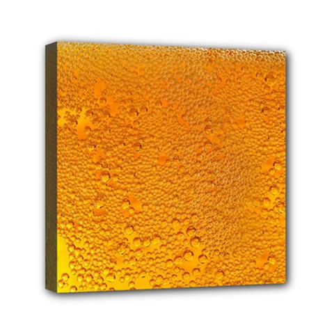 Beer Bubbles Pattern Mini Canvas 6  X 6  (stretched)