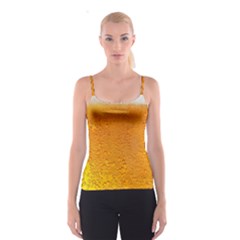 Beer Bubbles Pattern Spaghetti Strap Top