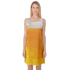 Beer Bubbles Pattern Sleeveless Satin Nightdress