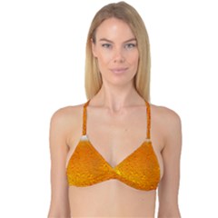 Beer Bubbles Pattern Reversible Tri Bikini Top