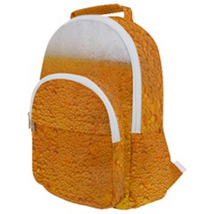 Beer Bubbles Pattern Rounded Multi Pocket Backpack