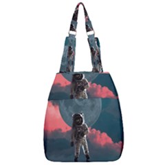 Astronaut Moon Space Nasa Planet Center Zip Backpack by Maspions