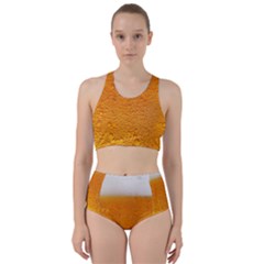 Beer Bubbles Pattern Racer Back Bikini Set by Maspions