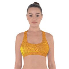 Beer Bubbles Pattern Cross Back Sports Bra