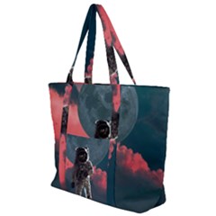 Astronaut Moon Space Nasa Planet Zip Up Canvas Bag