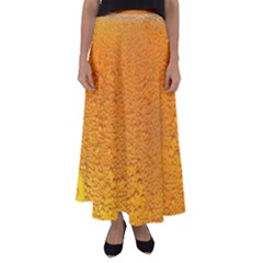 Beer Bubbles Pattern Flared Maxi Skirt by Maspions