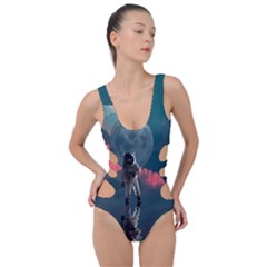 Astronaut Moon Space Nasa Planet Side Cut Out Swimsuit