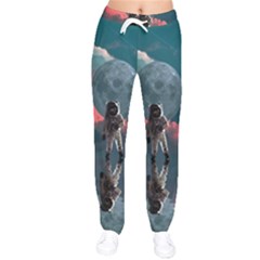 Astronaut Moon Space Nasa Planet Women Velvet Drawstring Pants