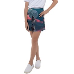 Astronaut Moon Space Nasa Planet Kids  Tennis Skirt by Maspions