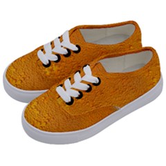 Beer Bubbles Pattern Kids  Classic Low Top Sneakers