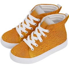 Beer Bubbles Pattern Kids  Hi-top Skate Sneakers