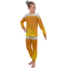 Beer Bubbles Pattern Kids  Long Sleeve Set 