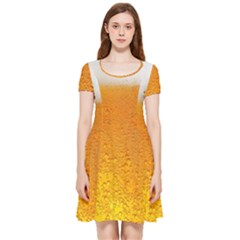 Beer Bubbles Pattern Inside Out Cap Sleeve Dress by Maspions