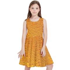 Beer Bubbles Pattern Kids  Skater Dress by Maspions