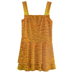 Beer Bubbles Pattern Kids  Layered Skirt Swimsuit