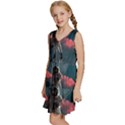 Astronaut Moon Space Nasa Planet Kids  Sleeveless Tiered Mini Dress View2