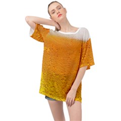 Beer Bubbles Pattern Oversized Chiffon Top