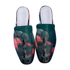 Astronaut Moon Space Nasa Planet Women s Classic Backless Heels