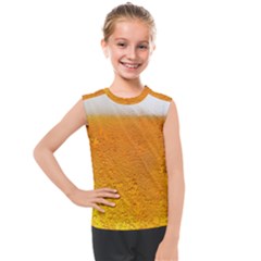 Beer Bubbles Pattern Kids  Mesh Tank Top