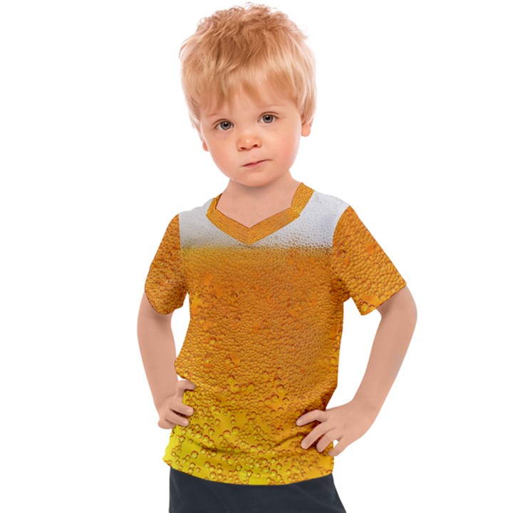 Beer Bubbles Pattern Kids  Sports T-Shirt