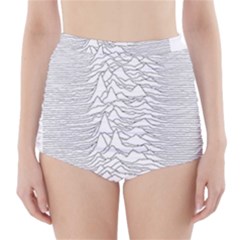 Joy Division Unknown Pleasures High-waisted Bikini Bottoms by Maspions