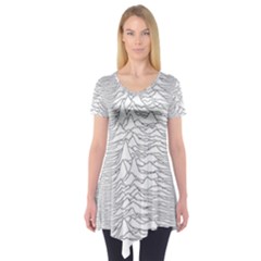 Joy Division Unknown Pleasures Short Sleeve Tunic  by Maspions