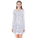 Joy Division Unknown Pleasures Long Sleeve V-neck Flare Dress View1