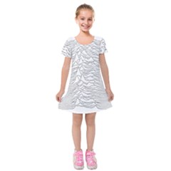 Joy Division Unknown Pleasures Kids  Short Sleeve Velvet Dress by Maspions