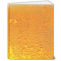 Beer Bubbles Pattern 8  X 10  Hardcover Notebook