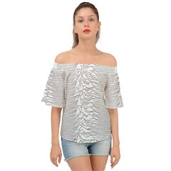 Joy Division Unknown Pleasures Off Shoulder Short Sleeve Top by Maspions