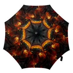 Dragon Fire Fantasy Art Hook Handle Umbrellas (medium)