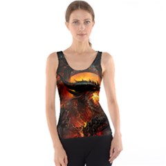 Dragon Fire Fantasy Art Women s Basic Tank Top