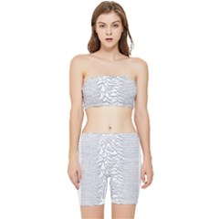 Joy Division Unknown Pleasures Stretch Shorts And Tube Top Set by Maspions