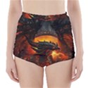 Dragon Fire Fantasy Art High-Waisted Bikini Bottoms View1